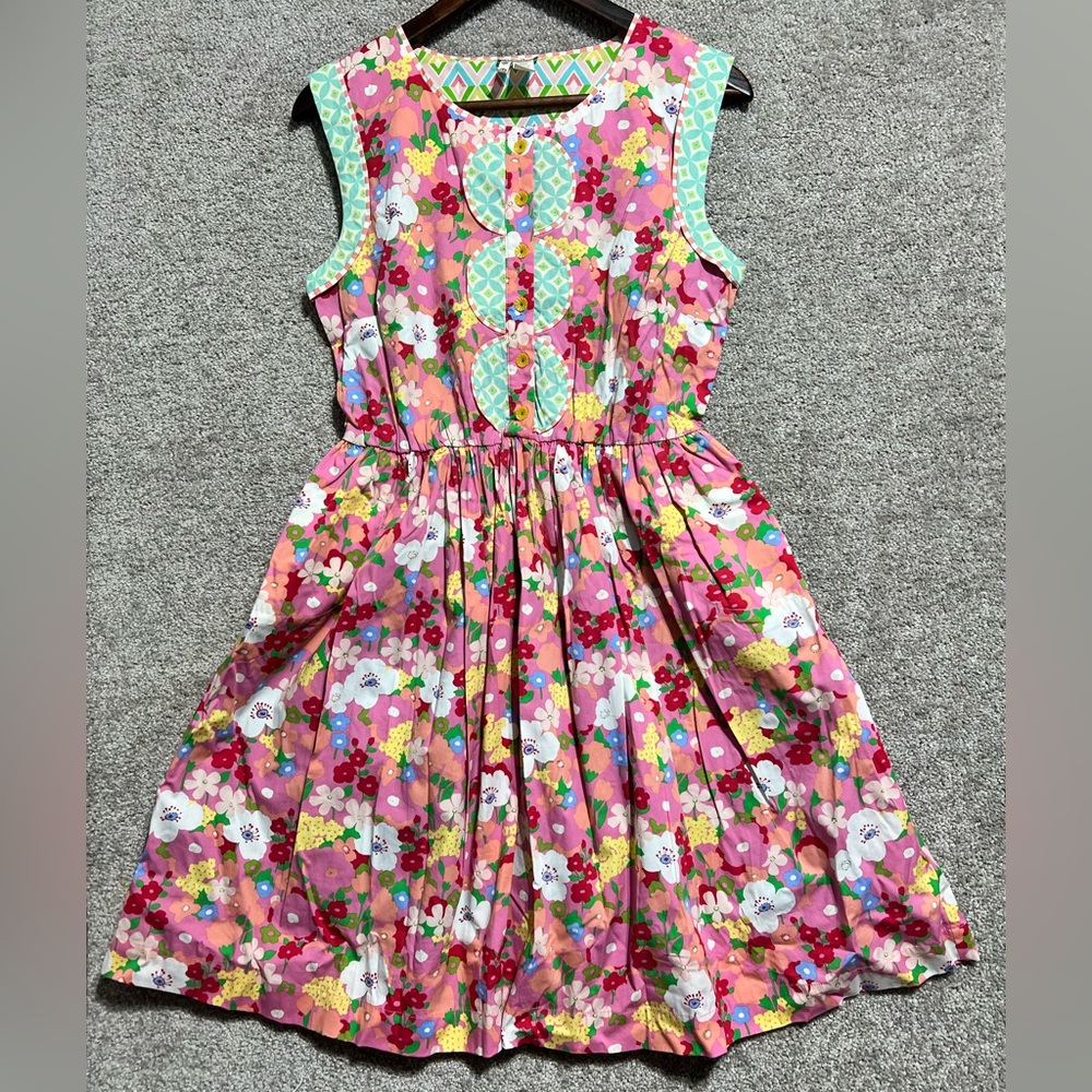 Matilda Jane Pink Floral Sleeveless Midi Dress